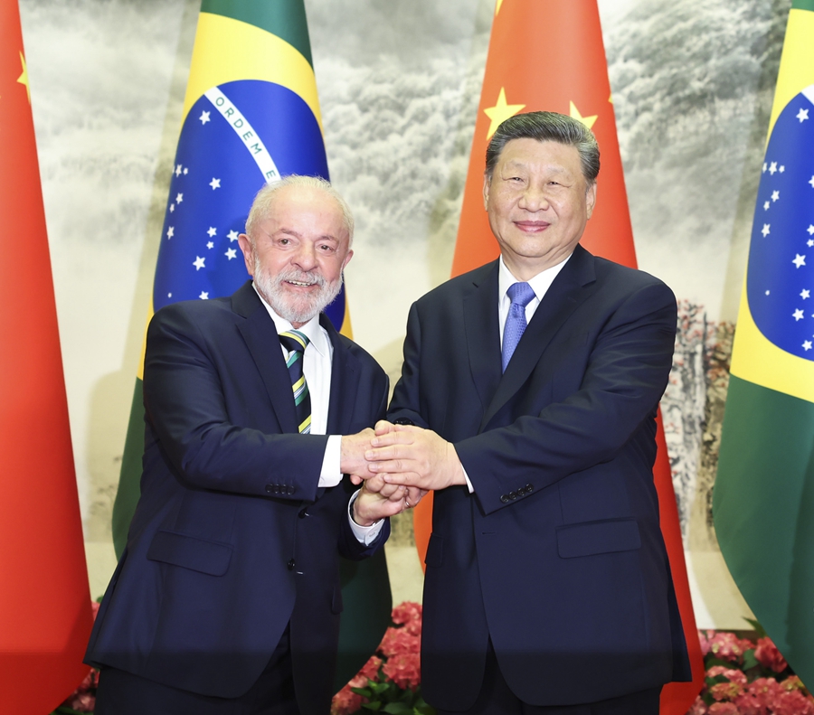Chủ tịch Trung Quốc Tập Cận Bình hội đàm với Tổng thống Brazil Lula da Silva