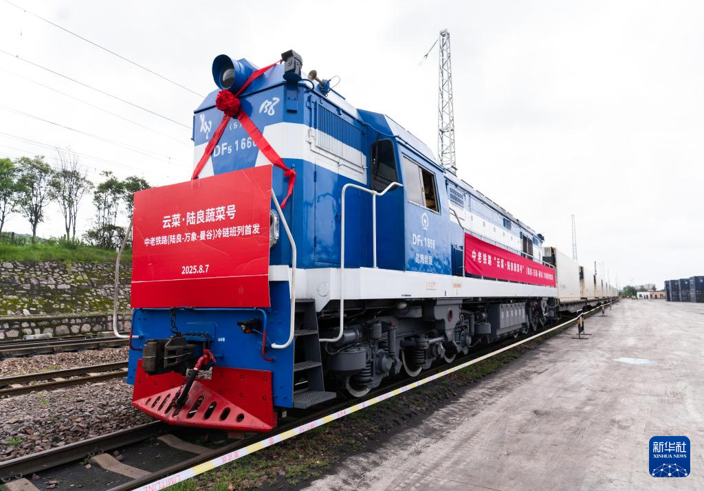 Khởi hành chuyến tàu vận chuyển hàng hóa chuỗi lạnh đầu tiên trên tuyến đường sắt Trung - Lào