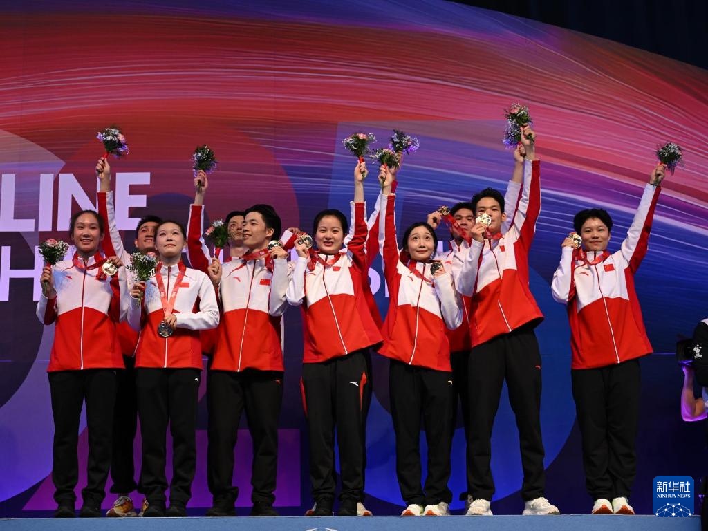 Đội tuyển Trung Quốc sau 10 năm giành toàn bộ huy chương vàng các nội dung Olympic tại Giải Vô địch Bạt nhún Thế giới