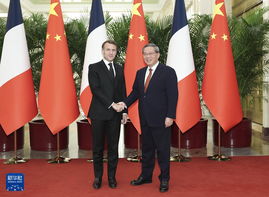 Thủ tướng Trung Quốc Lý Cường hội kiến Tổng thống Pháp Macron