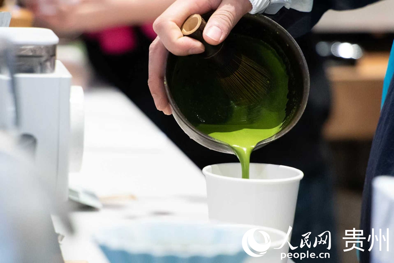 Sản phẩm mới “Matcha Đồng Nhân”. Ảnh: Đồ Mẫn - Phóng viên Nhân Dân nhật báo điện tử