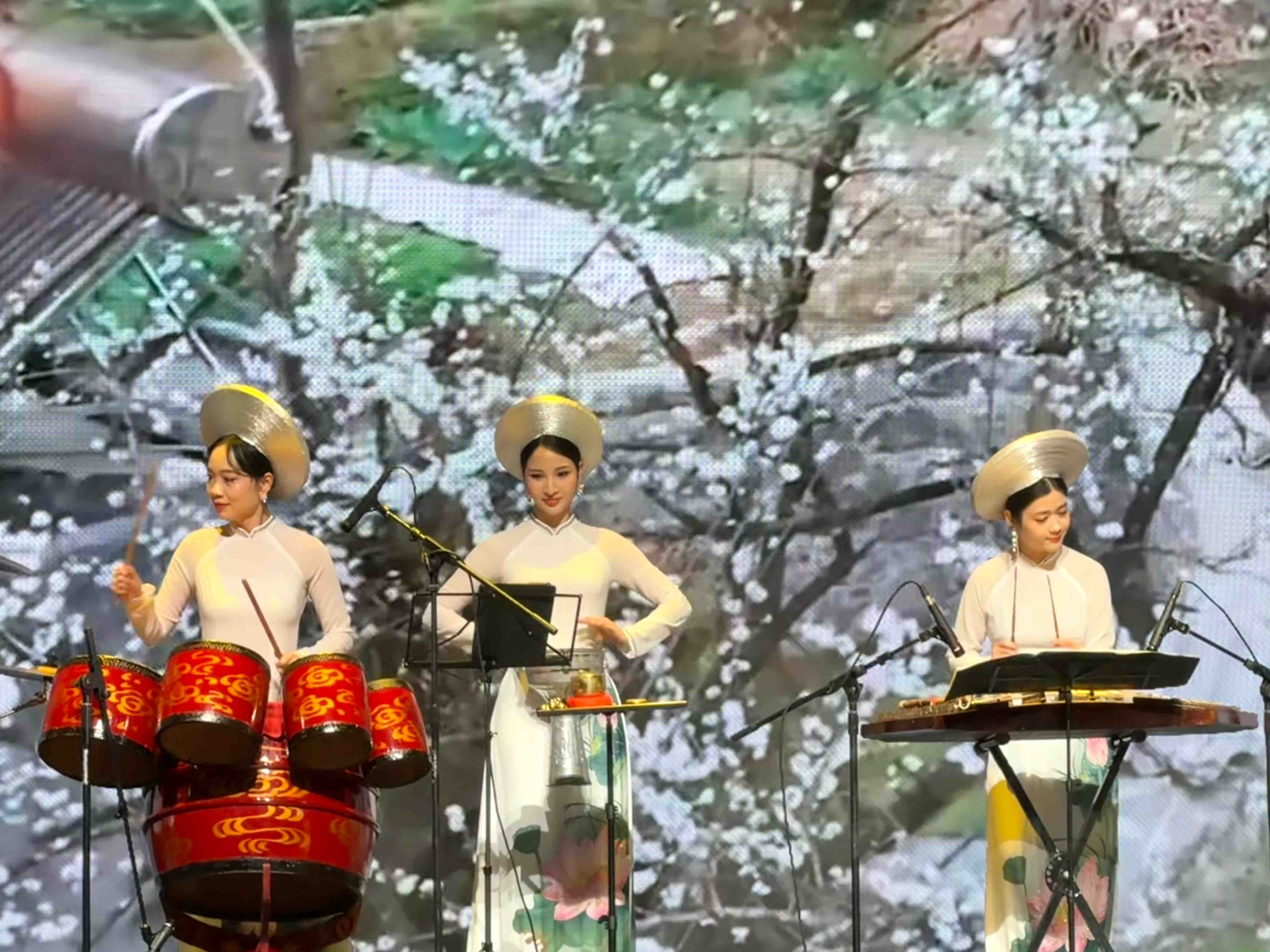 Tiết mục ca múa nhạc tại chương trình. Ảnh: Dụ Lượng - Nhân Dân nhật báo điện tử