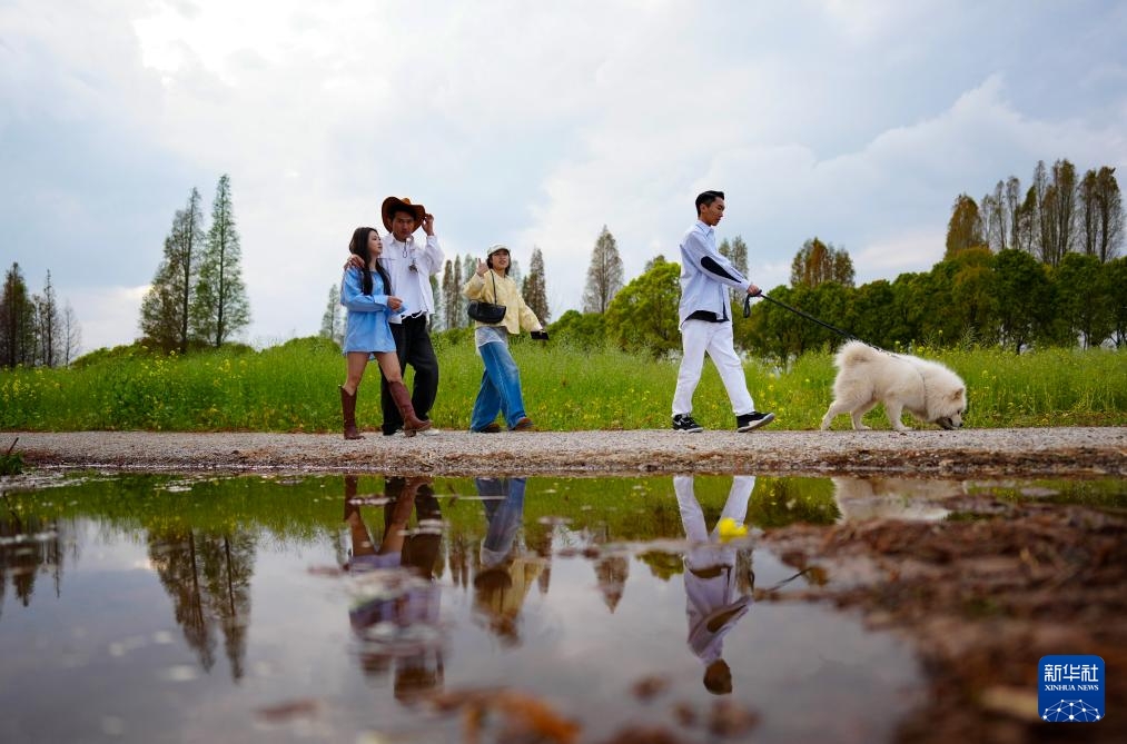Hồ Điền Trì mùa xuân thu hút du khách