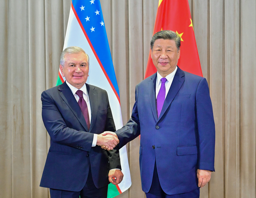 Chủ tịch Trung Quốc Tập Cận Bình hội đàm với Tổng thống Uzbekistan Mirziyoyev
