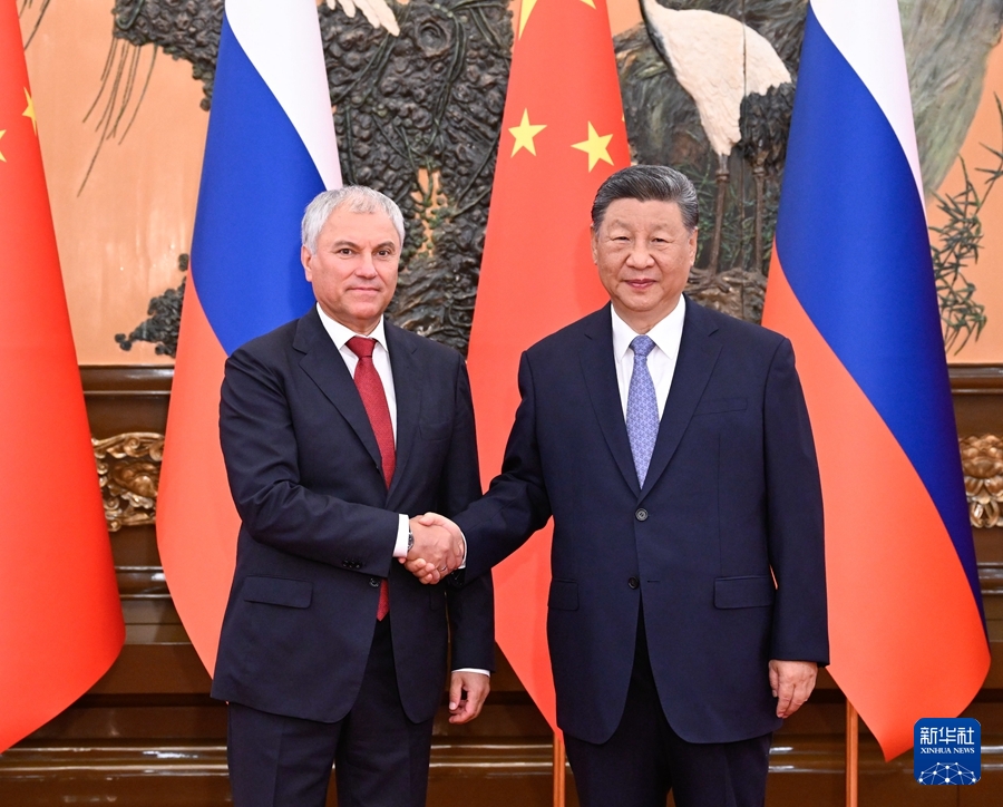 Chủ tịch Trung Quốc Tập Cận Bình tiếp Chủ tịch Duma quốc gia Nga Vyacheslav Volodin